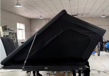 The Frontier XL Hard Shell Rooftop Tent - 2-Person  TENT BLACK WITH BLUE TRIM