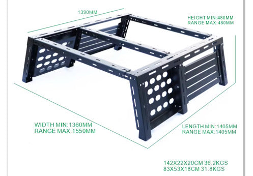 Universal Mid Size Truck Bed Rack