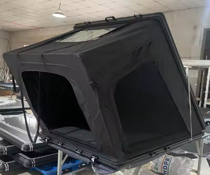 The Frontier XL Hard Shell Rooftop Tent - 2-Person  TENT BLACK WITH BLUE TRIM