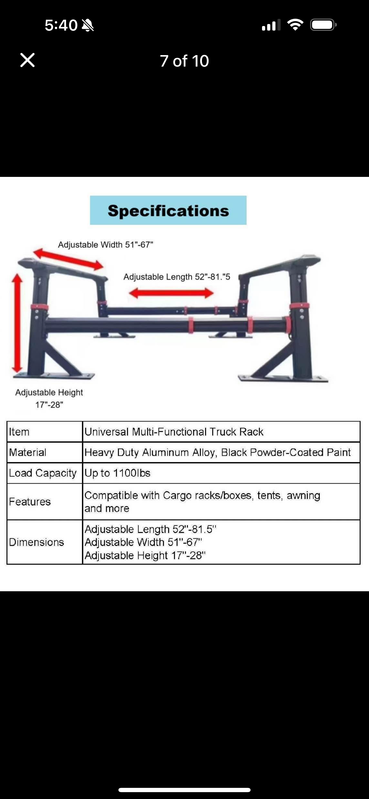 Truck Bed Rack